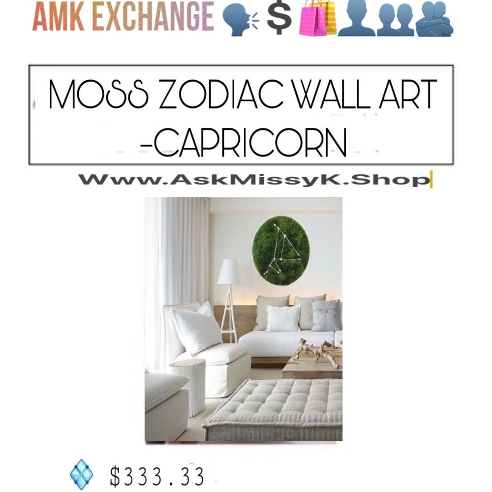 CAPRICORN ♑️ MOSS ZODIAC WALL ART Is On Sale NOW At Www.AMKExchange.Org 🗣💲🛍👤